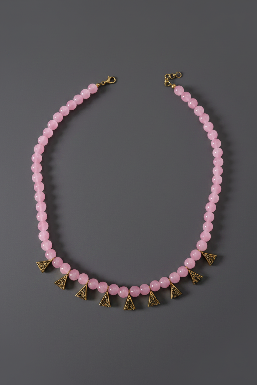 pink_glass__bead_chain