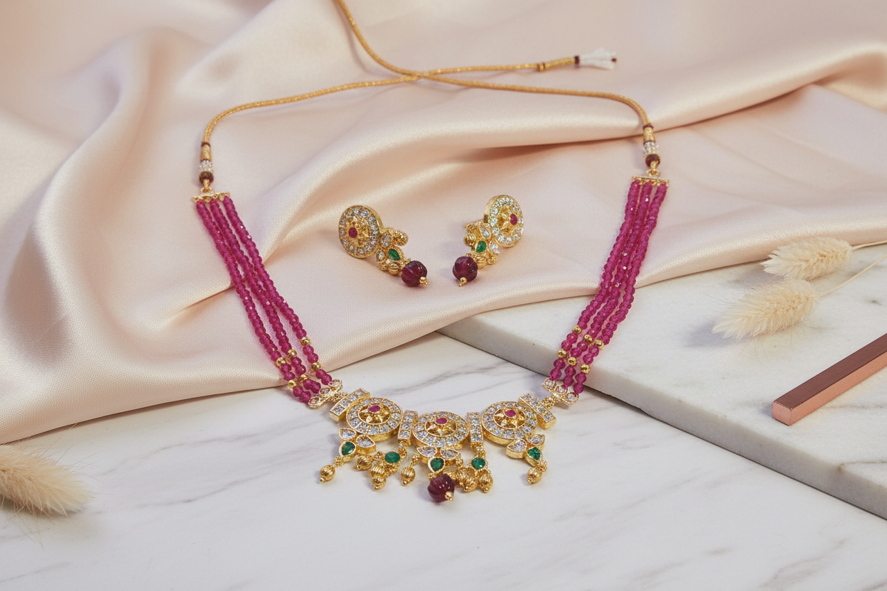 pink premium choker 