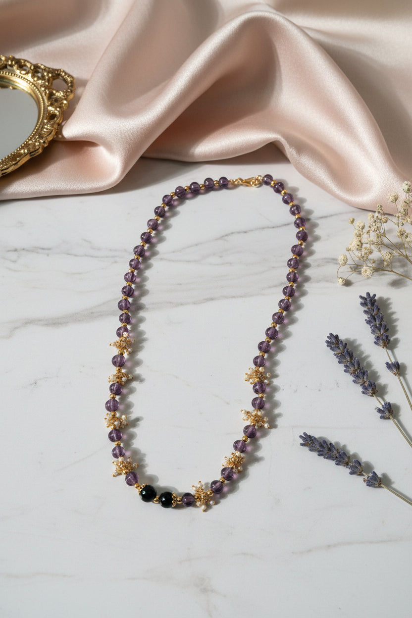 Purple Pumpkin bead chain 