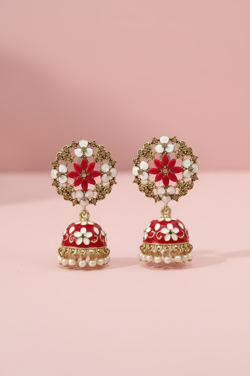 red__meenakari_earrings
