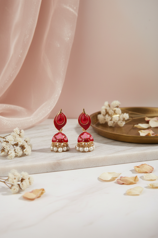 red_meenakari__earrings
