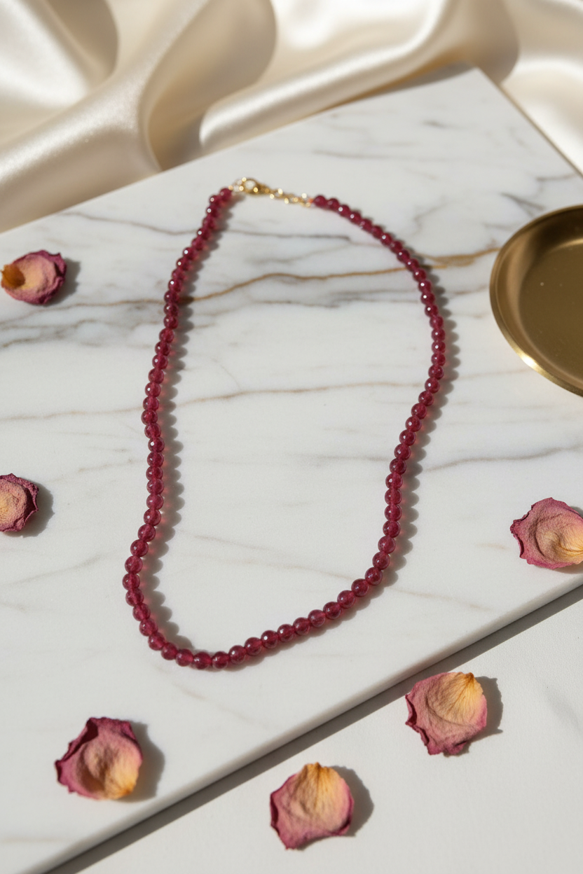 Red Onyx Beads Chain 