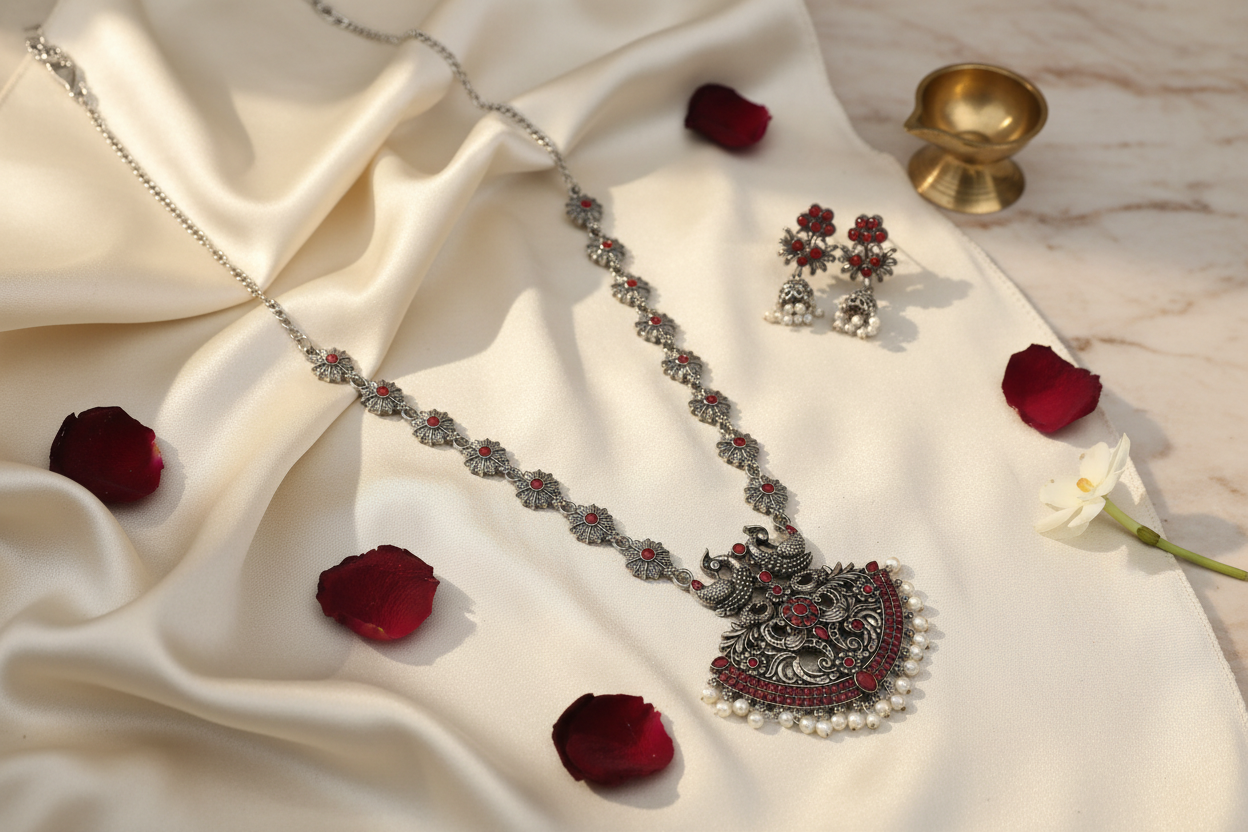 red_peacock_necklace