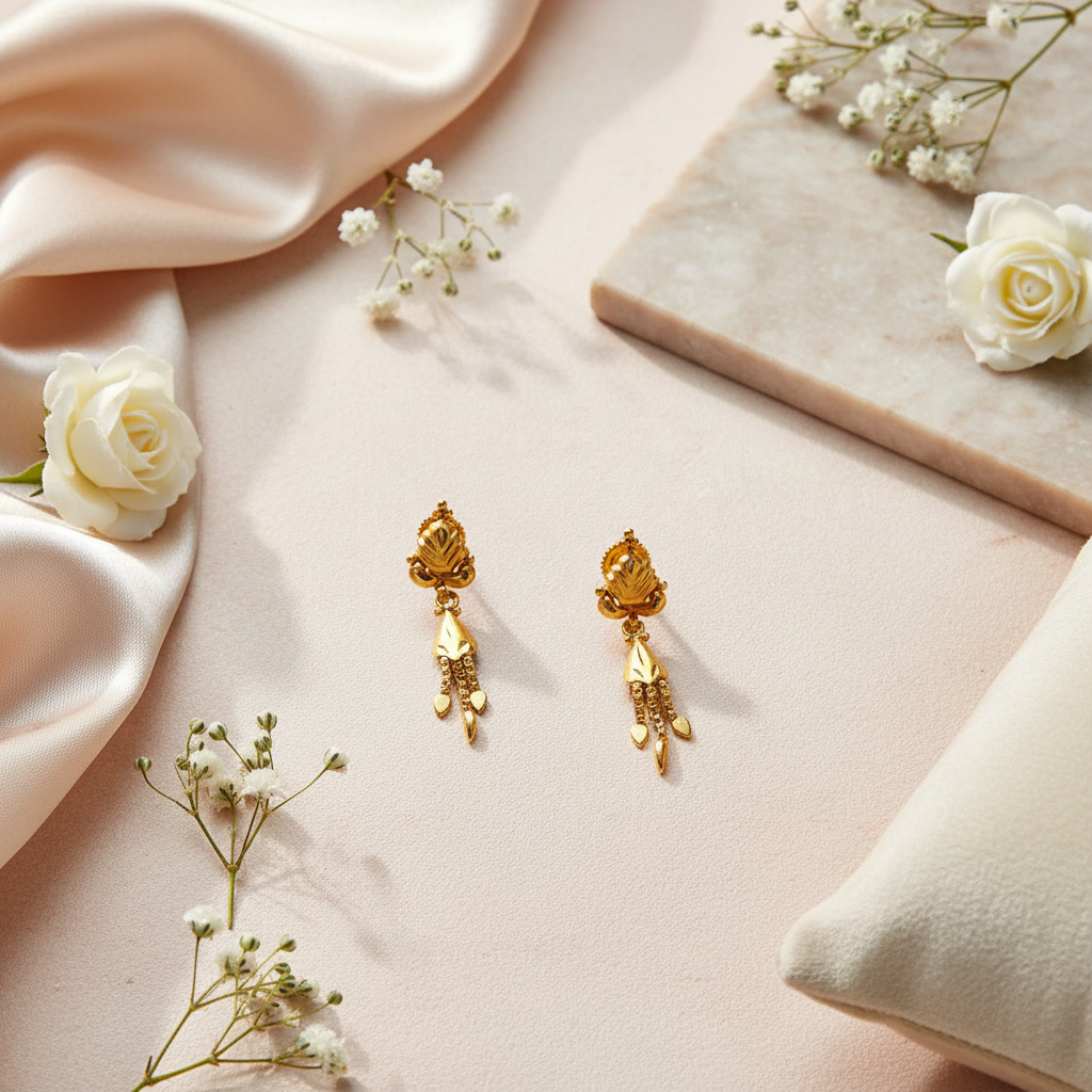 replica gold leaf earrings
