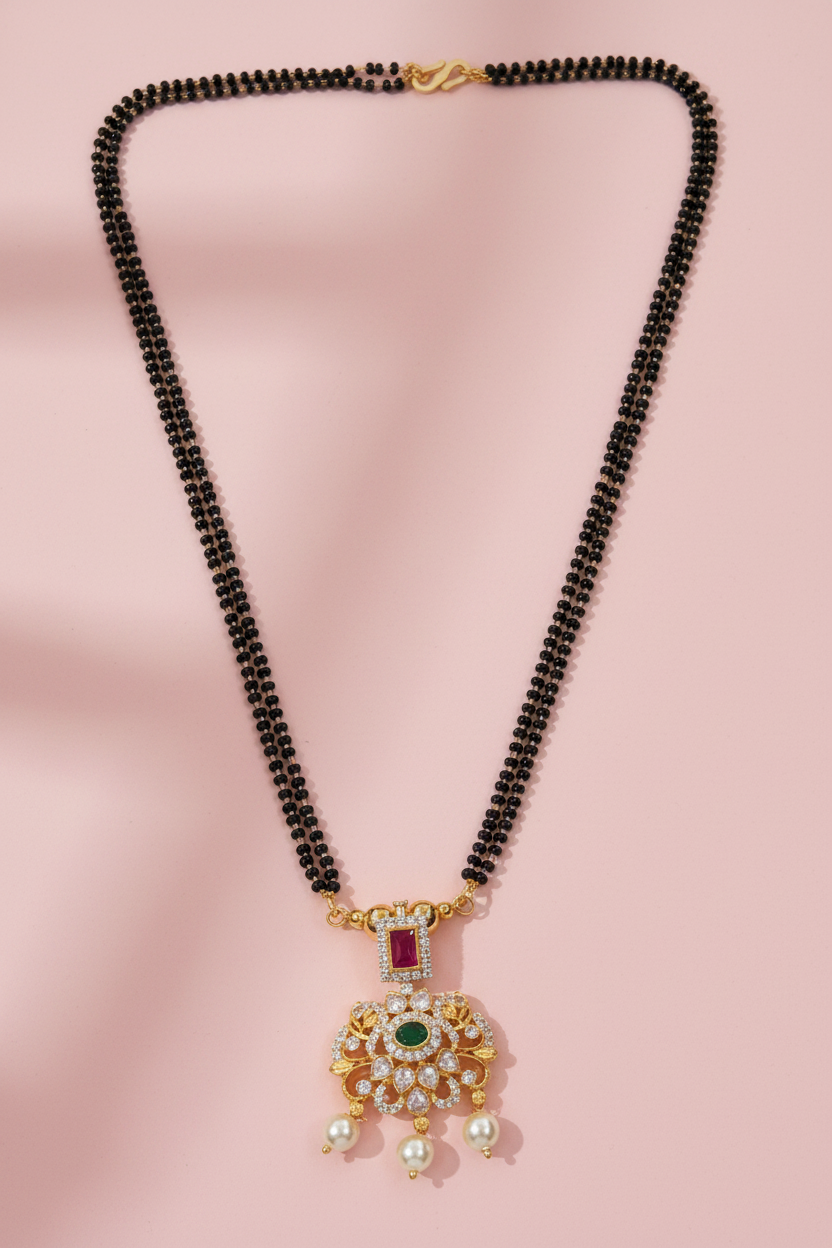 Uncut Stone Mangalsutra 